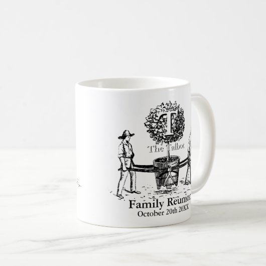 Gardeners Family Reunion Mok met aangepaste naam (Voorkant rechts)