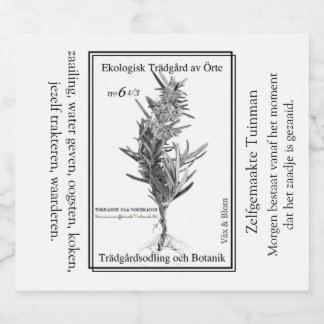 Gardener's herbal life label likeurfles etiket