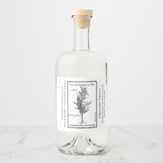 Gardener's herbal life label likeurfles etiket (Voorkant)