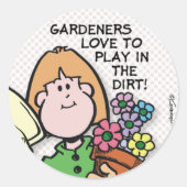 Gardeners houden van... ronde sticker (Voorkant)