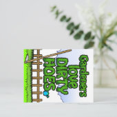 Gardeners Love Dirty Hoes (cartoon) Briefkaart (Staand voorkant)