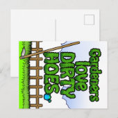 Gardeners Love Dirty Hoes (cartoon) Briefkaart (Voorkant / Achterkant)