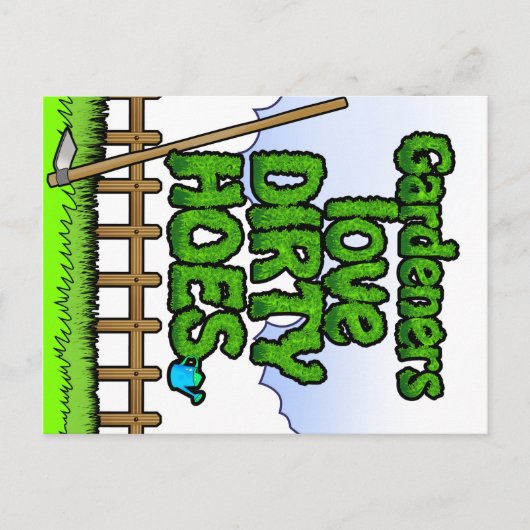 Gardeners Love Dirty Hoes (cartoon) Briefkaart (Voorkant)