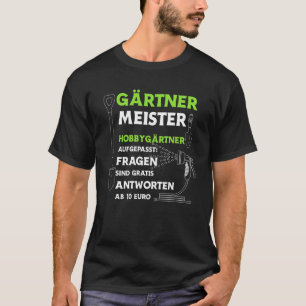 Gardeners Master Garden Hobby Gardener Watc T-shirt