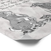 Gardeners' Poem Black & White Seeds, Rabbit, Crow Poster (Hoek)