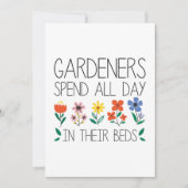 Gardeners Spend All Day In Their Beds Bedankkaart (Voorkant)