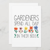 Gardeners Spend All Day In Their Beds Bedankkaart (Voorkant / Achterkant)