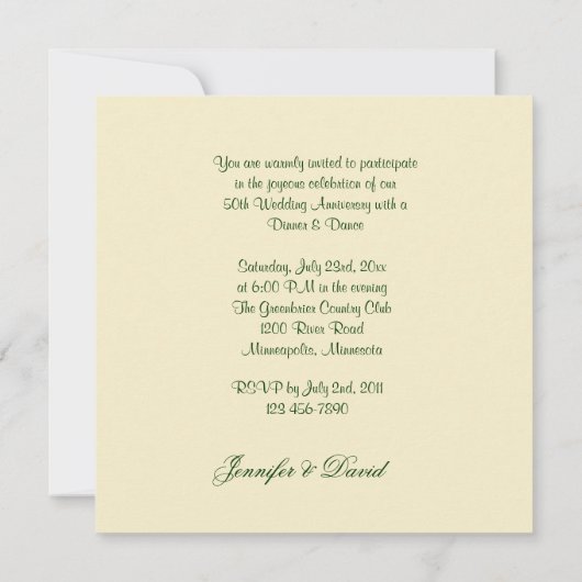 Gardenia 50e Jubileum Uitnodiging (Achterkant)