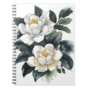 Gardenia - Aquarel bloemen Notitieboek