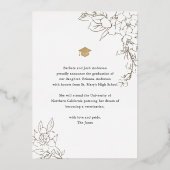 Gardenia Black Arch Foto Afstuderen Aankondiging (Achterkant)