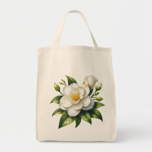 Gardenia-bloem Tote Bag (Voorkant)