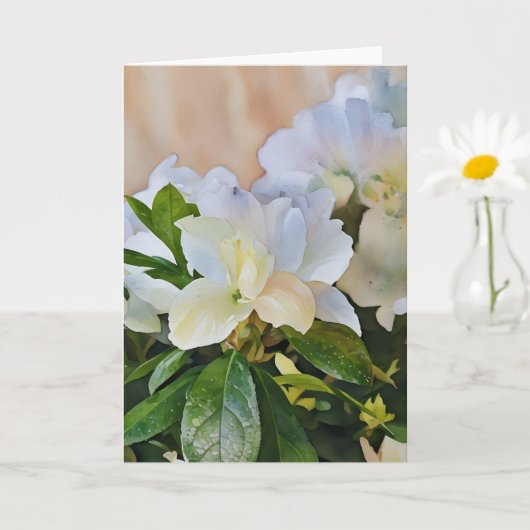 Gardenia Bloemen Art Note Kaart (Kleine Plant)
