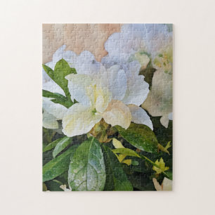Gardenia Bloemen Floral Art Tuin Puzzel