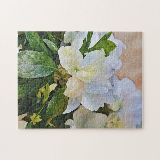Gardenia Bloemen Floral Art Tuin Puzzel Legpuzzel (Horizontaal)