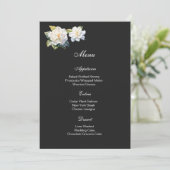 Gardenia Bloemen Menu Kaart (Staand voorkant)
