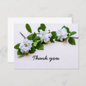 Gardenia bloemen Sympathie Hartelijk dank vlakke K Bedankkaart (Voorkant / Achterkant)