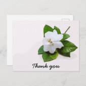Gardenia bloemen Sympathie Hartelijk dank vlakke K Briefkaart (Voorkant / Achterkant)