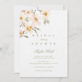 Gardenia Blush Waterverf Abstracte Floral Kaart (Voorkant)