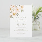 Gardenia Blush Waterverf Abstracte Floral Kaart (Staand voorkant)