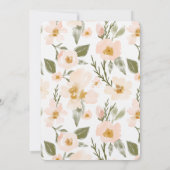 Gardenia Blush Waterverf Abstracte Floral Mint Kaart (Achterkant)