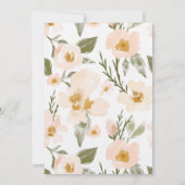 Gardenia Blush Waterverf Abstracte Floral roze Save The Date (Achterkant)