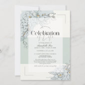 Gardenia Botanische Wijze Groen Begrafenismonument Kaart (Voorkant)