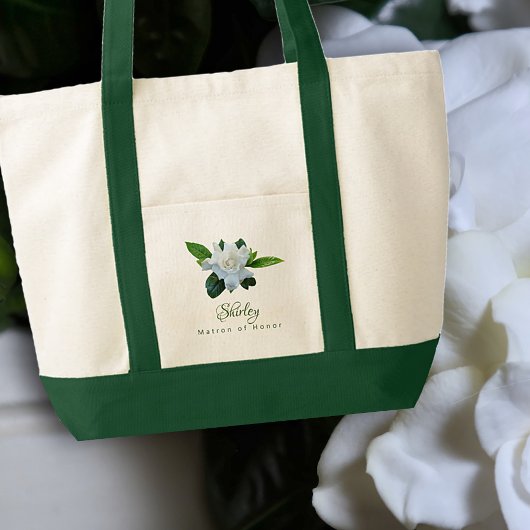 Gardenia Bridesmaid Bridal Party Gift Canvas tas
