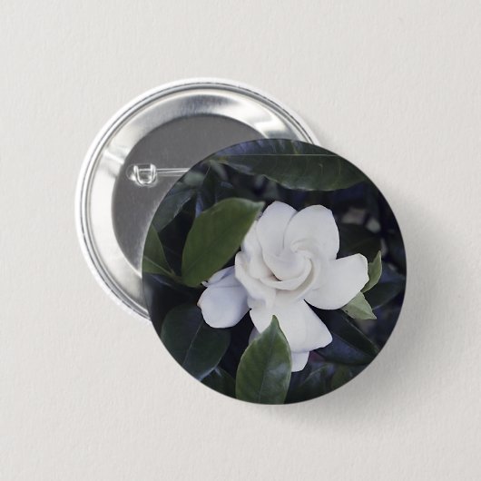 Gardenia-Button Ronde Button 5,7 Cm (Voorkant /achterkant)