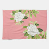 Gardenia cape jasmine florale bloem Keukenhanddoek (Horizontaal)