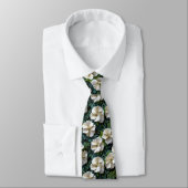 Gardenia & Cederblad Naadloos Botanisch Patroon Stropdas (Gebonden)