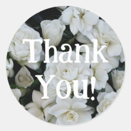 Gardenia Dank je Ronde Sticker