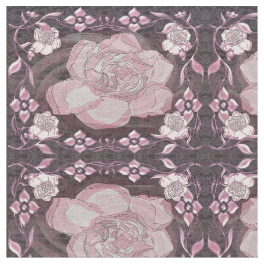 Gardenia Flora Pattern Stof (Close Up)