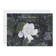 Gardenia Floral Save The Date Kaart