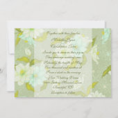   Gardenia Flower Wedding Invitation Kaart (Achterkant)