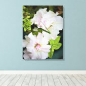 Gardenia Flowers Canvas Afdruk (Insitu (Houten vloer))