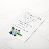 Gardenia Flowers Guest List Name Folie Kaarten (Gedraaid)