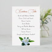 Gardenia Flowers Guest List Name Folie Kaarten (Staand Voorkant)