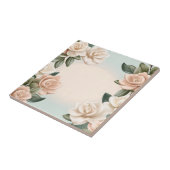 Gardenia geïnspireerde dromerige pastel tegeltje (Zijkant)