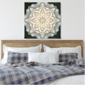 Gardenia Inner Glow Mandala Canvas Print (Insitu (Slaapkamer))