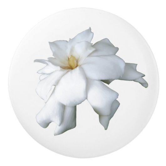 Gardenia Keramische Knop (Voorkant)