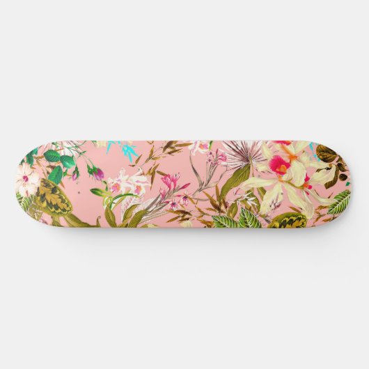 Gardenia |  patroon van botanische Natuur Persoonlijk Skateboard (Horizontaal)