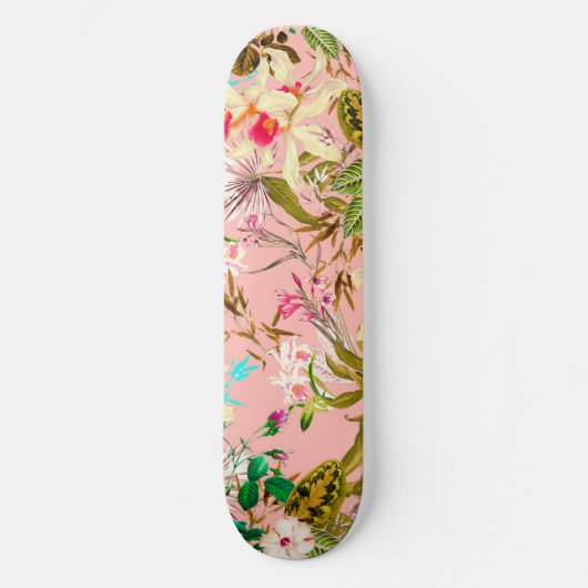 Gardenia |  patroon van botanische Natuur Persoonlijk Skateboard (Voorkant)