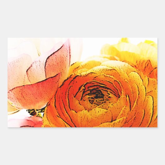Gardenia Rechthoekige Sticker (Voorkant)