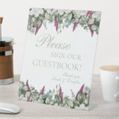 Gardenia / Sage Guestbook Snapdragon Reclamebord Met Voetstuk (Insitu)