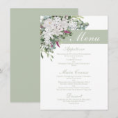 Gardenia / Snapdragon 4.5" x 6.25" Sage Menu (Voorkant / Achterkant)