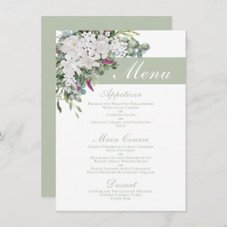 Gardenia / Snapdragon 4.5" x 6.25" Sage Menu