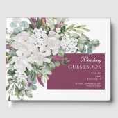 Gardenia/Snapdragon Paars Wedding Gastenboek (Voorkant)