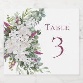 Gardenia / Snapdragon Paarse mousserende wijnlabel Sparkling Wijnetiket (Enkel label)