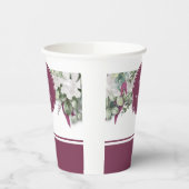 Gardenia/Snapdragon Wedding Paars Paper Cup Papieren Bekers (Links)