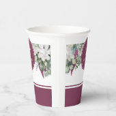 Gardenia/Snapdragon Wedding Paars Paper Cup Papieren Bekers (Rechts)
